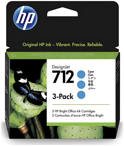 HP 3ED77A/712 Tintenpatrone cyan MultiPack 29ml VE=3
