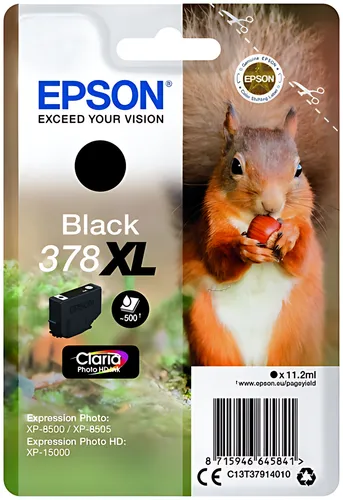 Epson C13T37914010/378XL Tintenpatrone schwarz High-Capacity, 500 Seiten 11,2ml