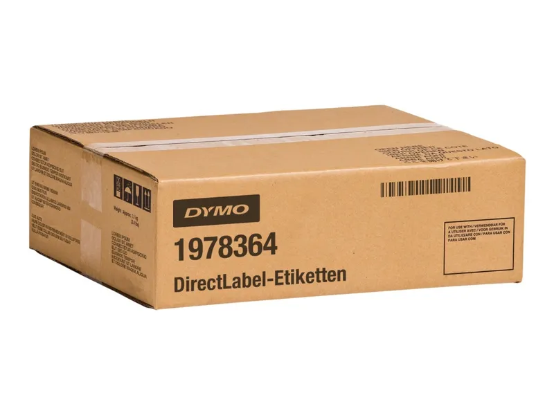 Dymo 1978364 DirectLabel-Etiketten schwarz auf weiss Vinyl 12mm x 5,5mm