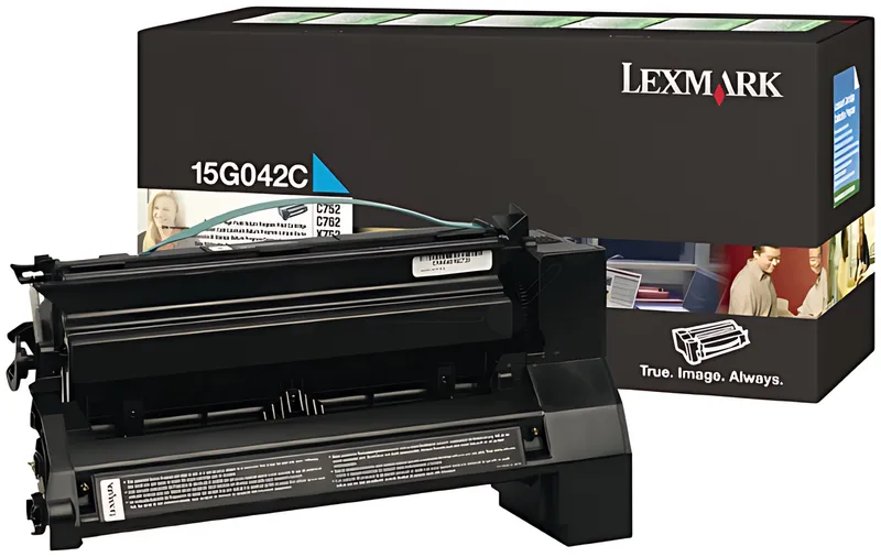 Lexmark 15G042C Tonerkartusche cyan return program, 15.000 Seiten/5%