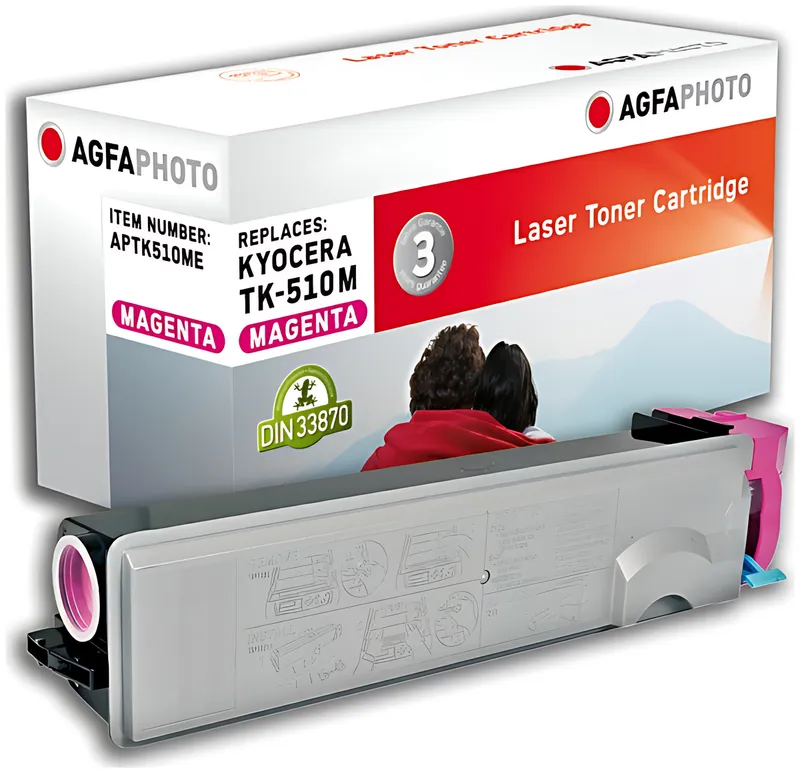 AgfaPhoto APTK510ME Toner-Kit magenta, 8.000 Seiten 214 Gramm (ersetzt Kyocera TK-510M)