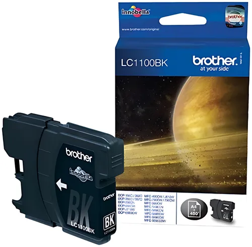 Brother LC-1100BK Tintenpatrone schwarz, 450 Seiten ISO/IEC 24711 9.5ml