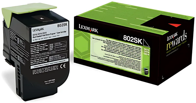 Lexmark 80C2SK0/802SK Toner-Kit schwarz return program, 2.500 Seiten ISO/IEC 19798