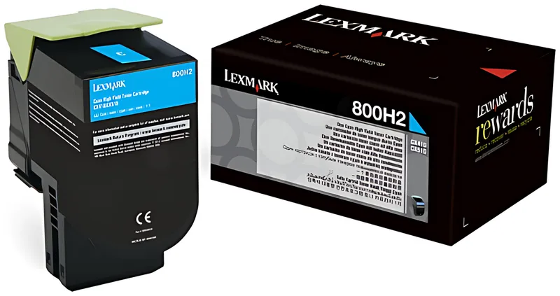 Lexmark 80C0H20/800H2 Toner-Kit cyan, 3.000 Seiten ISO/IEC 19798