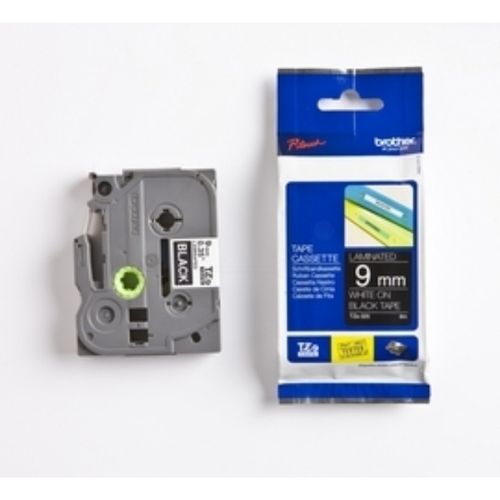 Brother TZE-325 DirectLabel weiss auf schwarz Laminat 9mm x 8m