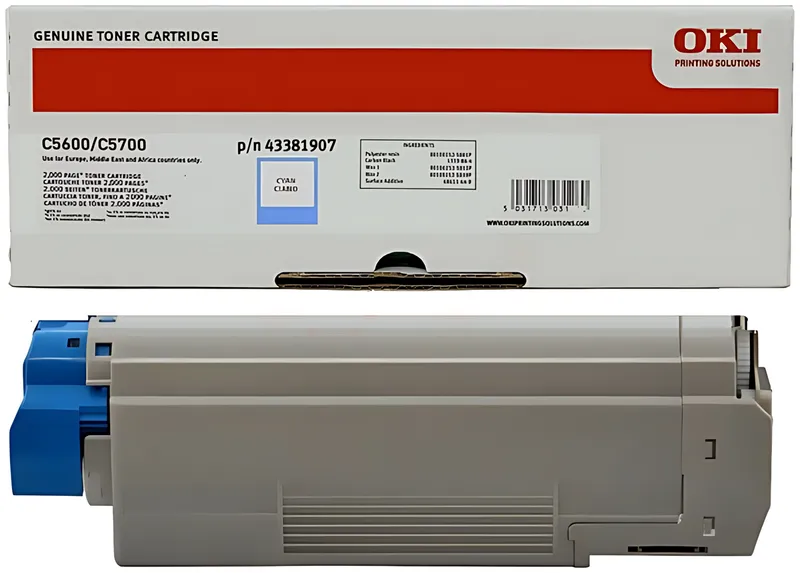 OKI 43381907 Toner cyan, 2.000 Seiten/5%
