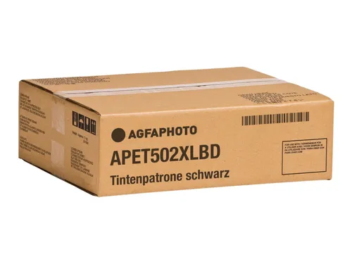 AgfaPhoto APET502XLBD Tintenpatrone schwarz, 550 Seiten 9,2ml (ersetzt Epson 502XL)