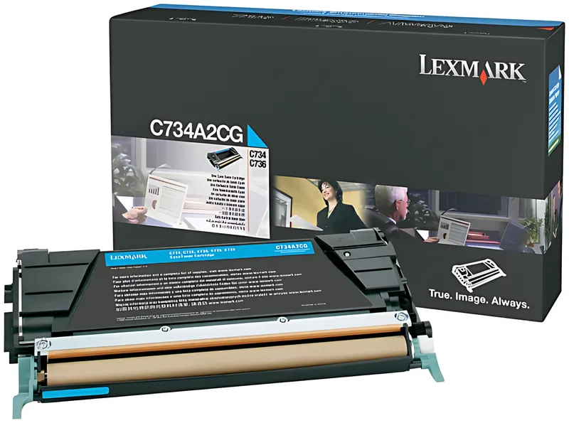 Lexmark C734A1CG Toner-Kit cyan return program, 6.000 Seiten ISO/IEC 19752