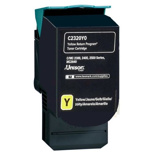 Lexmark C232HY0 Toner-Kit gelb return program, 2.300 Seiten ISO/IEC 19752