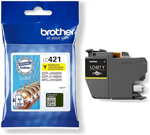 Brother LC-421Y Tintenpatrone gelb, 200 Seiten