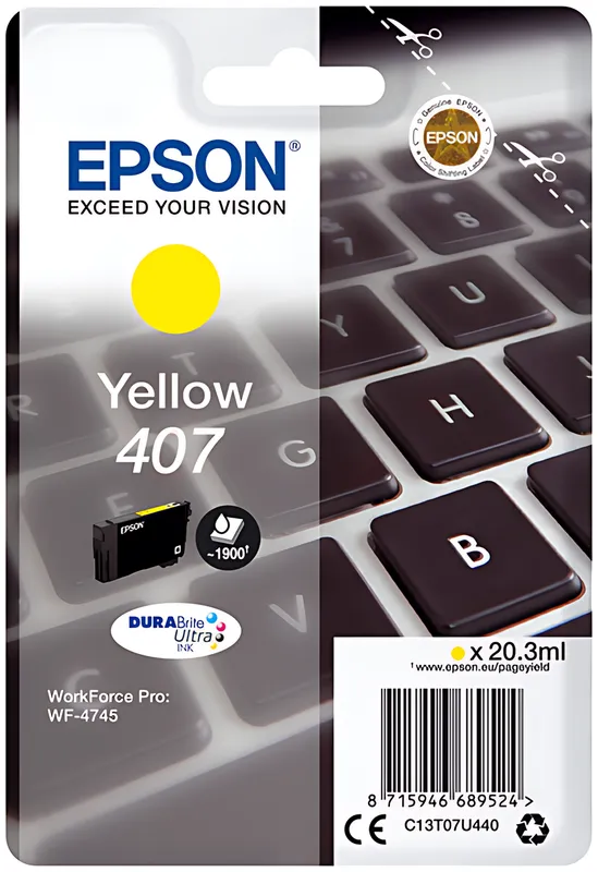 Epson 407 Tintenpatrone gelb