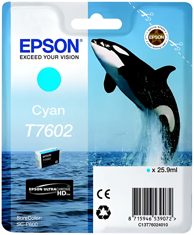 Epson T7602 Cyan Tintenpatrone