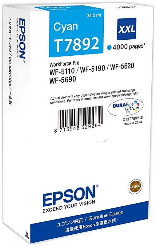 Epson T7892XXL Cyan