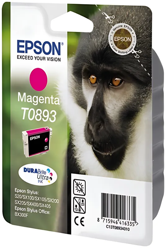 Epson C13T08934011/T0893 Tintenpatrone magenta, 135 Seiten ISO/IEC 24711 3.5ml