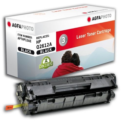 AgfaPhoto APTHP12AE Tonerkartusche schwarz, 2.000 Seiten 95 Gramm (ersetzt HP 12A/Q2612A)