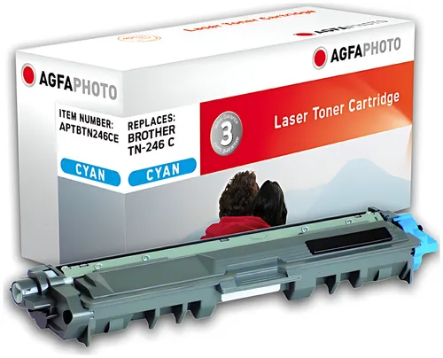 AgfaPhoto APTBTN246CE Toner-Kit cyan, 2.200 Seiten 55 Gramm (ersetzt Brother TN246C)