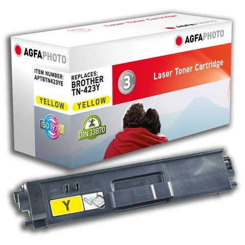 AgfaPhoto APTBTN423YE Toner-Kit gelb, 4.000 Seiten 111 Gramm (ersetzt Brother TN423Y)