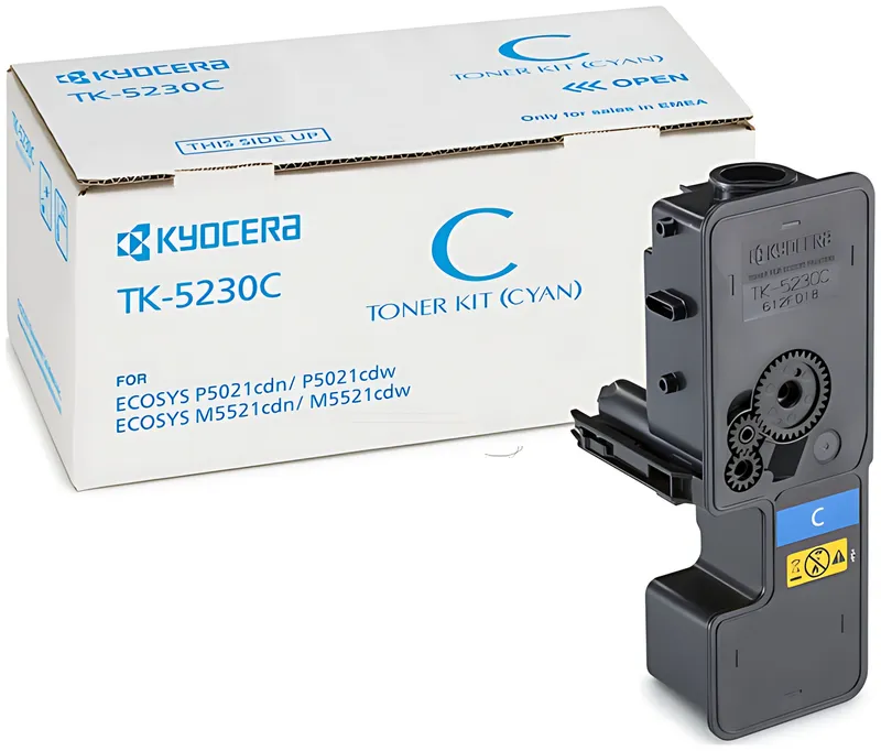 Kyocera 1T02R9CNL0/TK-5230C Toner-Kit cyan, 2.200 Seiten ISO/IEC 19752