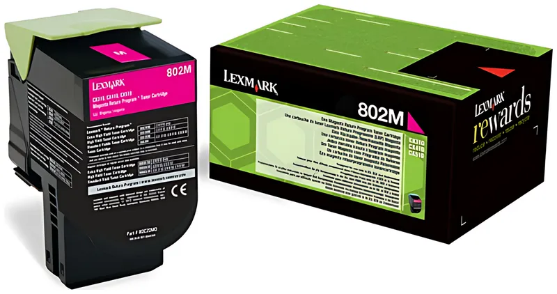 Lexmark 80C20M0/802M Toner-Kit magenta return program, 1.000 Seiten ISO/IEC 19798