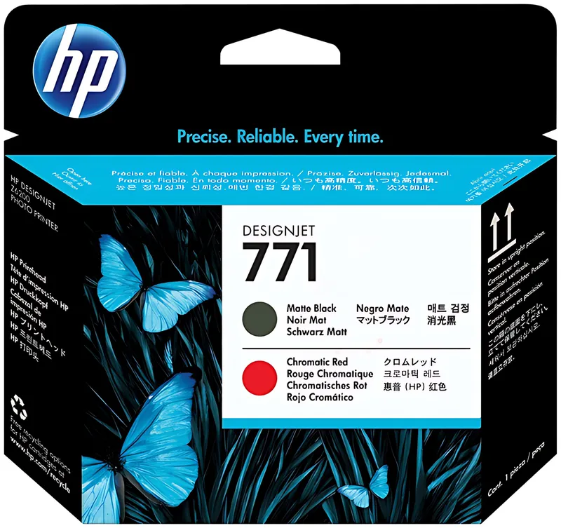 HP CE017A/771 Druckkopf schwarz matt / rot 775ml