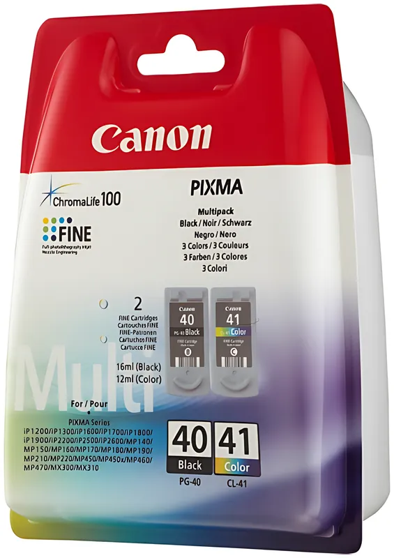 Canon 0615B036/PG-40+CL-41 Druckkopfpatrone Multipack schwarz + color 16ml+12ml VE=2