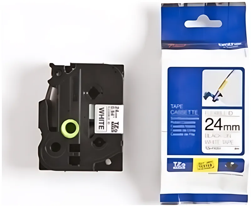 Brother TZE-FX251 DirectLabel schwarz auf weiss Laminat 24mm x 8m