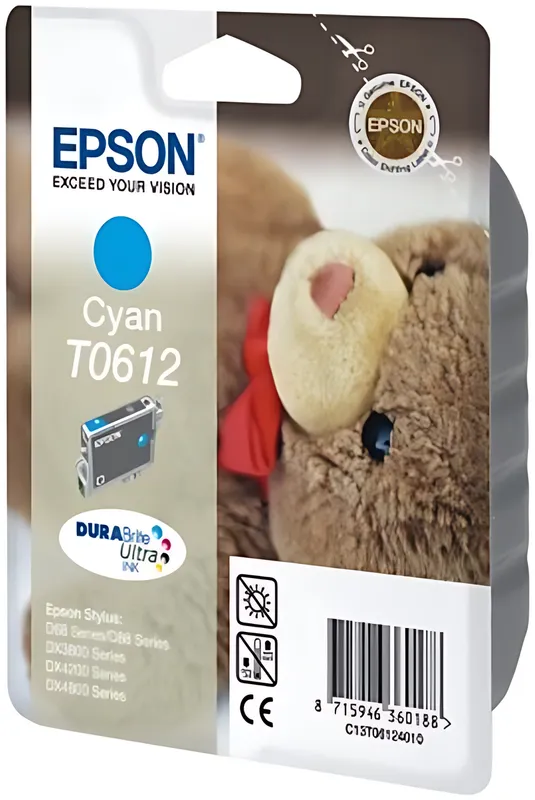 Epson C13T06124010/T0612 Tintenpatrone cyan, 250 Seiten/5% 8ml