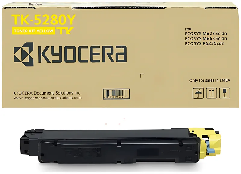 Kyocera 1T02TWANL0/TK-5280Y Toner-Kit gelb, 11.000 Seiten ISO/IEC 19752