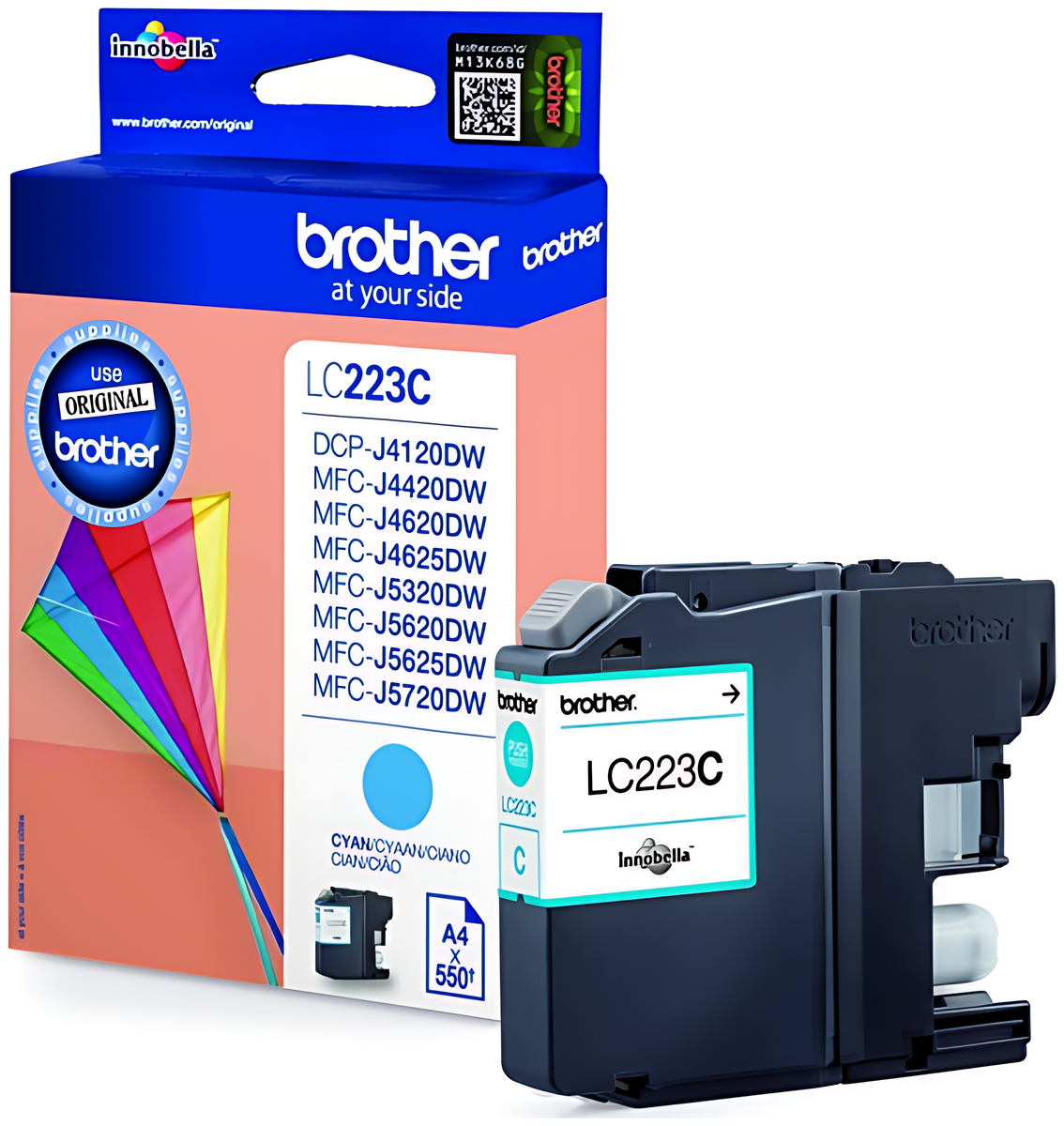 Brother LC-223C Tintenpatrone cyan, 550 Seiten ISO/IEC 24711 5.9ml