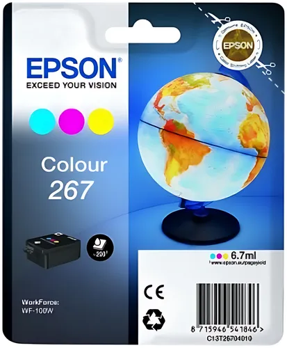Epson C13T26704010/267 Tintenpatrone color, 200 Seiten 6,7ml