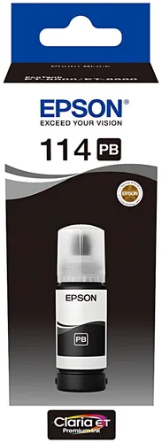 Epson C13T07B140/114 Tintenflasche schwarz foto, 6.700 Seiten 2300 Fotos 70ml