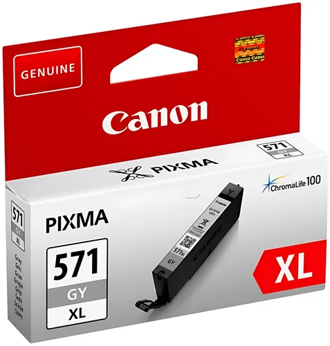Canon 0335C001/CLI-571GYXL Tintenpatrone grau High-Capacity, 3.350 Seiten ISO/IEC 24711 289 Fotos 11ml